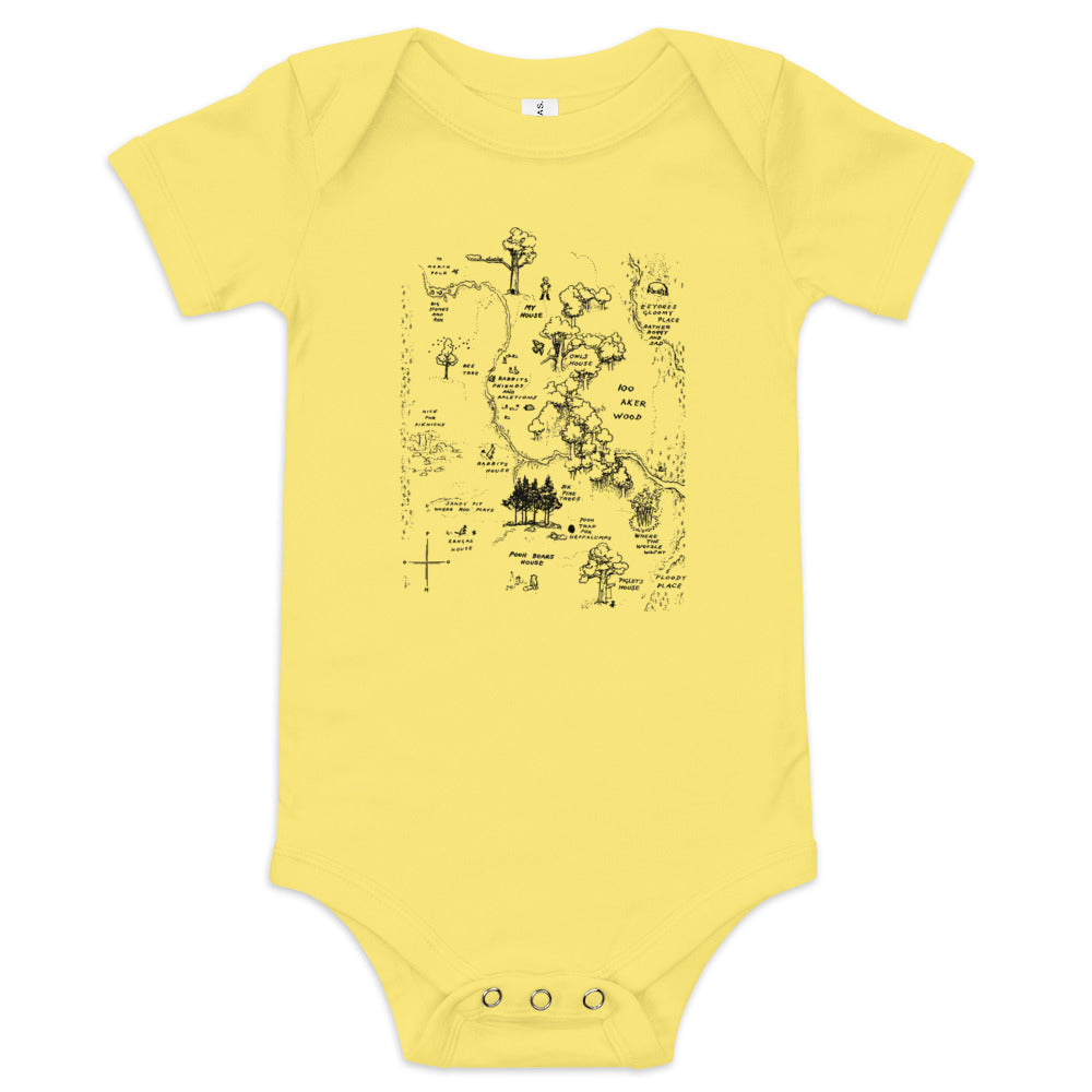 100 Acre Map Kid's Onesie