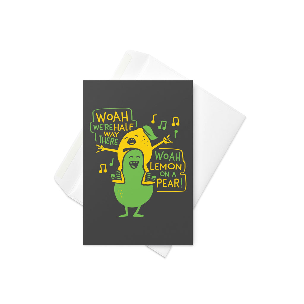 Lemon On A Pear Greeting Card
