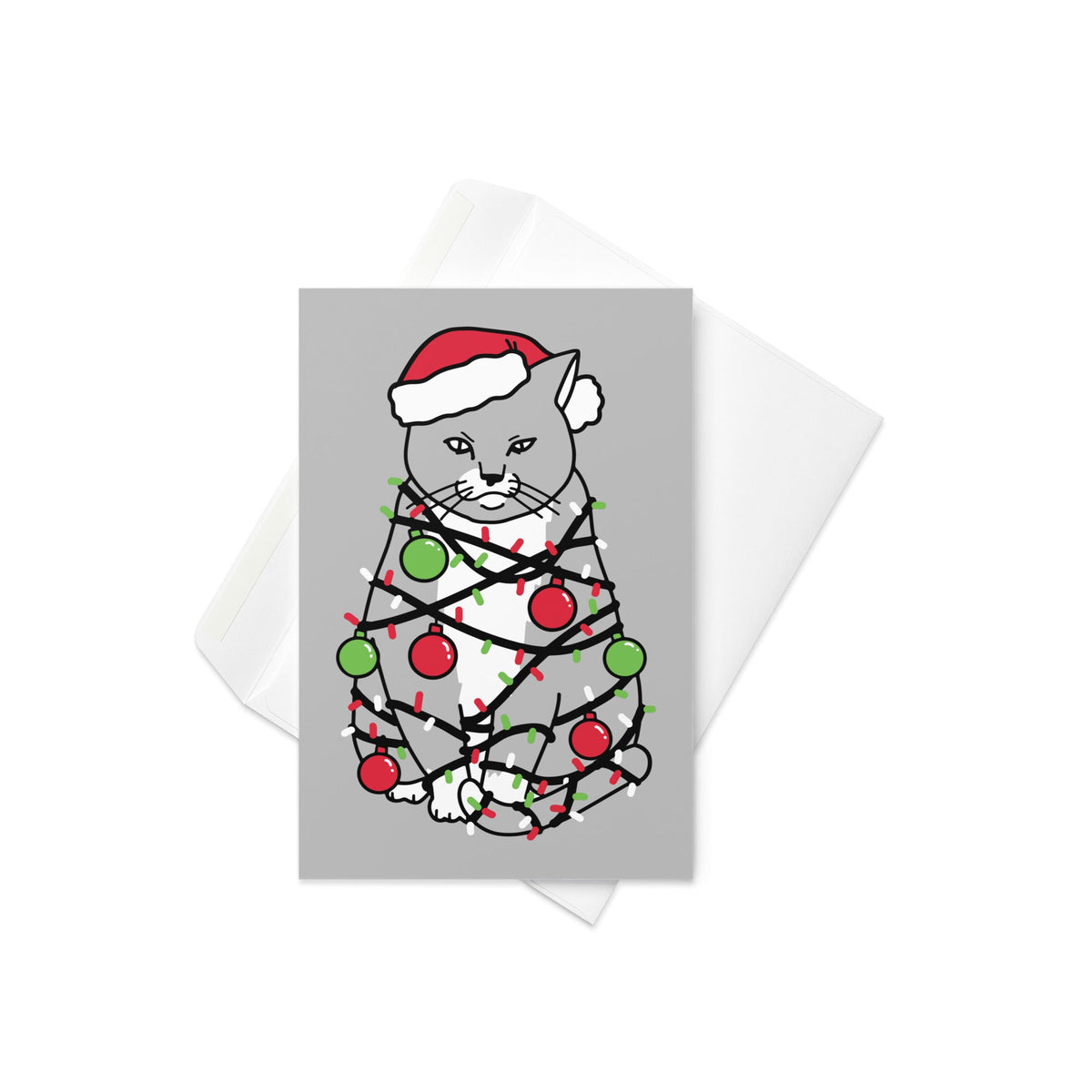 Meowy Christmas Greeting Card