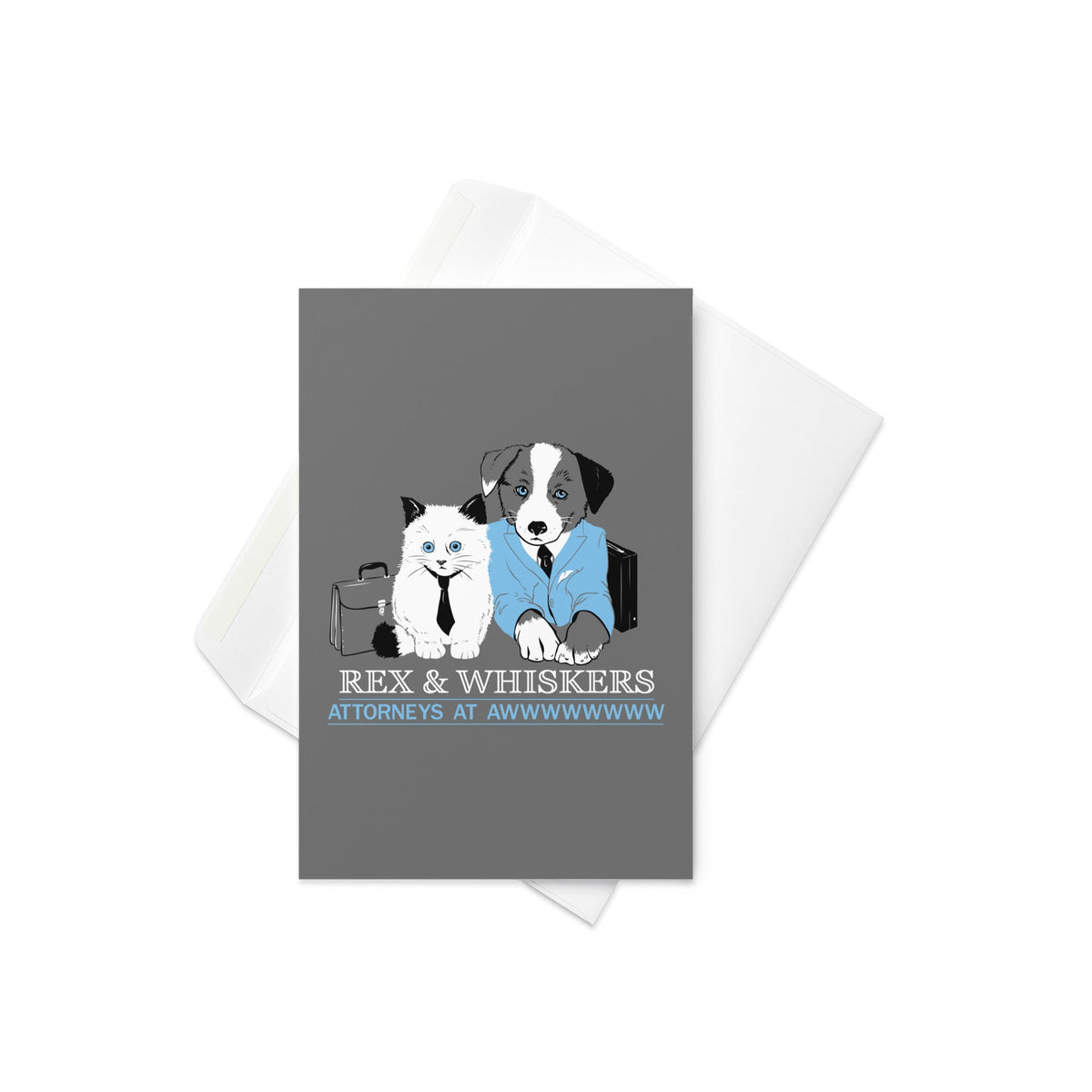 Rex and Whiskers Attorneys Greeting Card