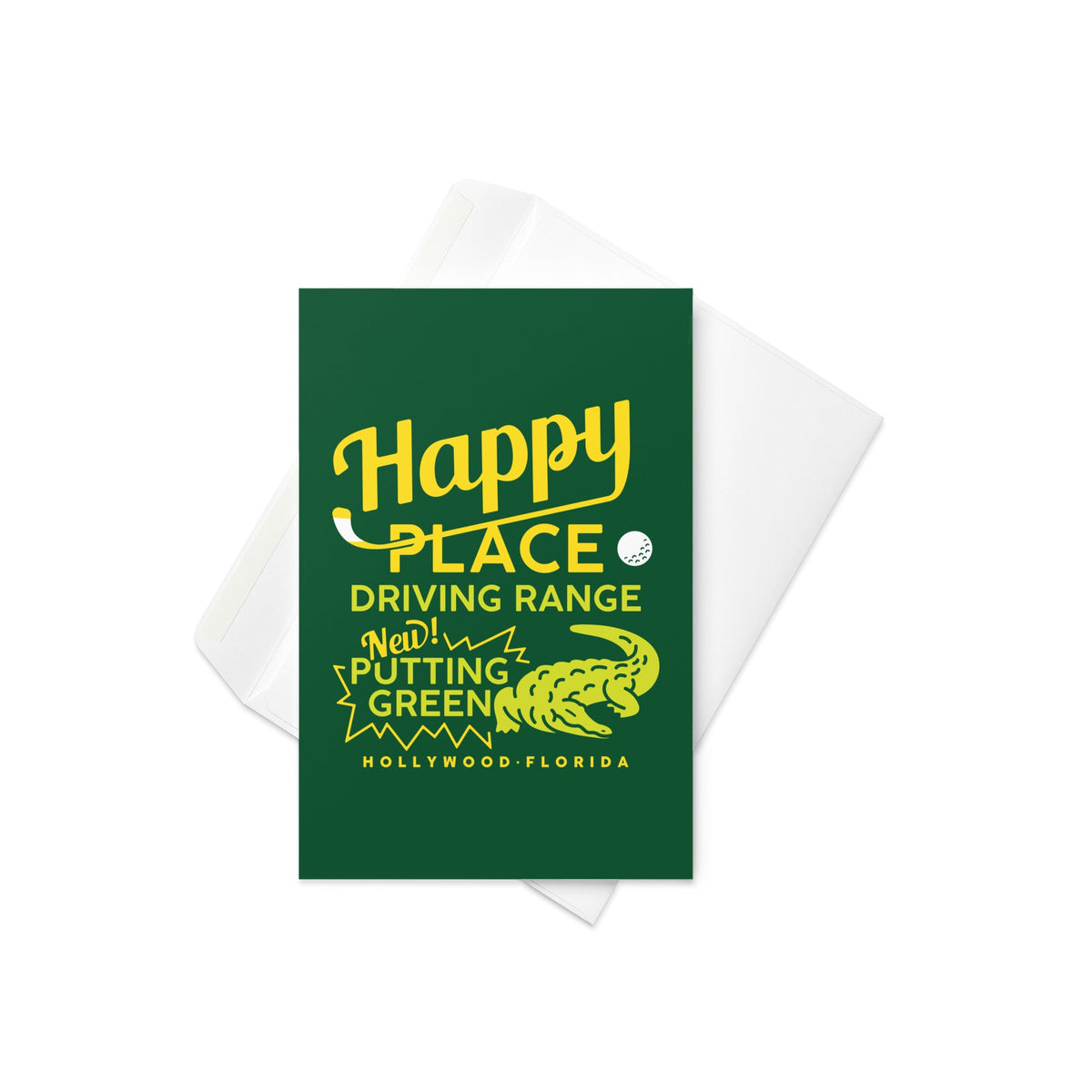 Happy Place Driving Range Greeting Card