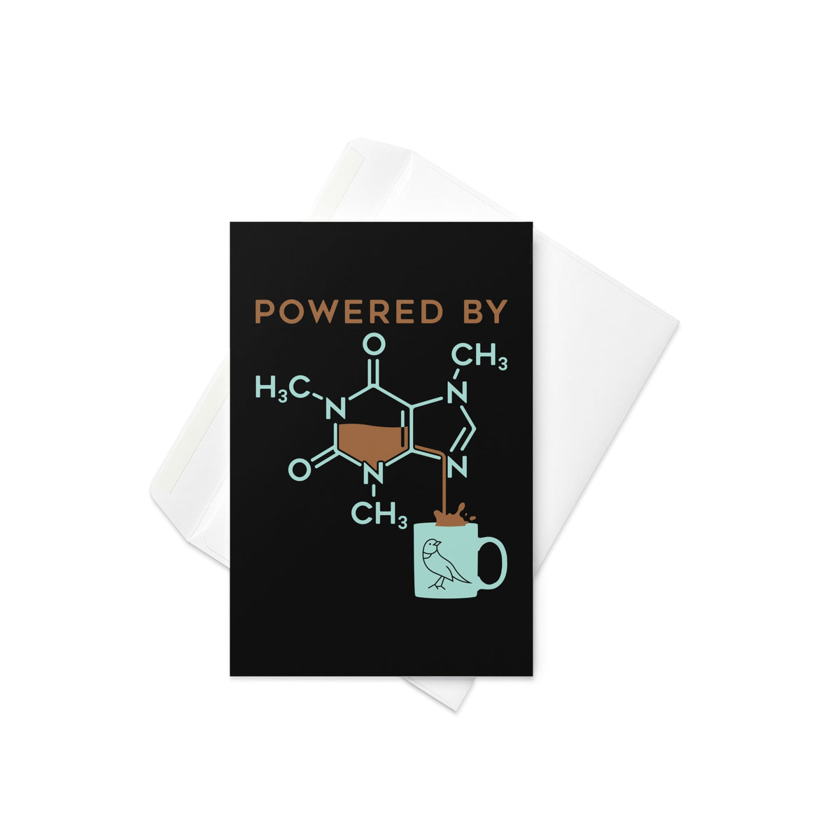 Powered By Caffeine Greeting Card