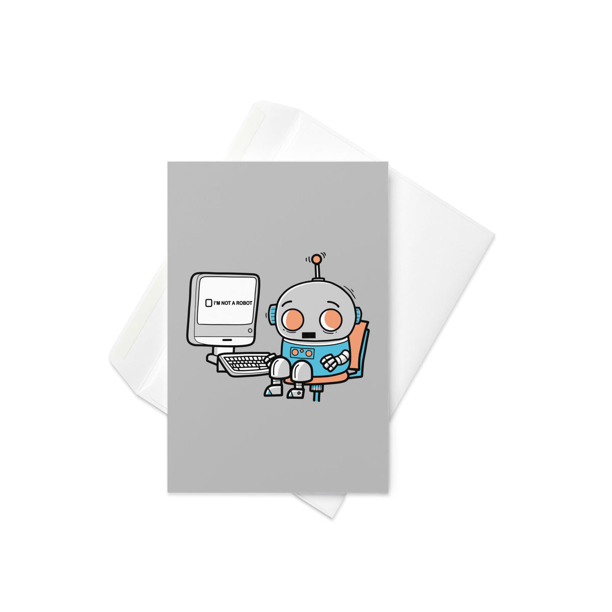 Robot Captcha Greeting Card