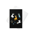 Llamas In Space Greeting Card