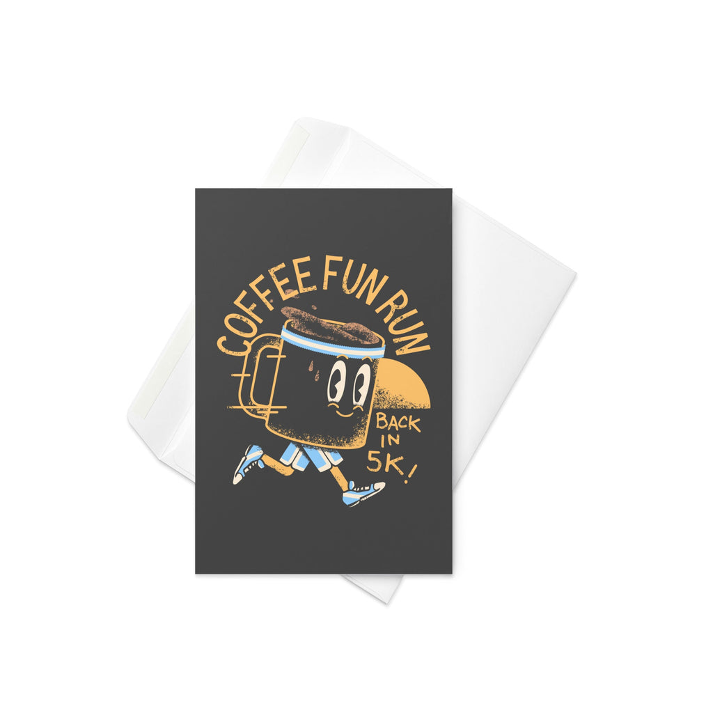 Coffee Fun Run Greeting Card