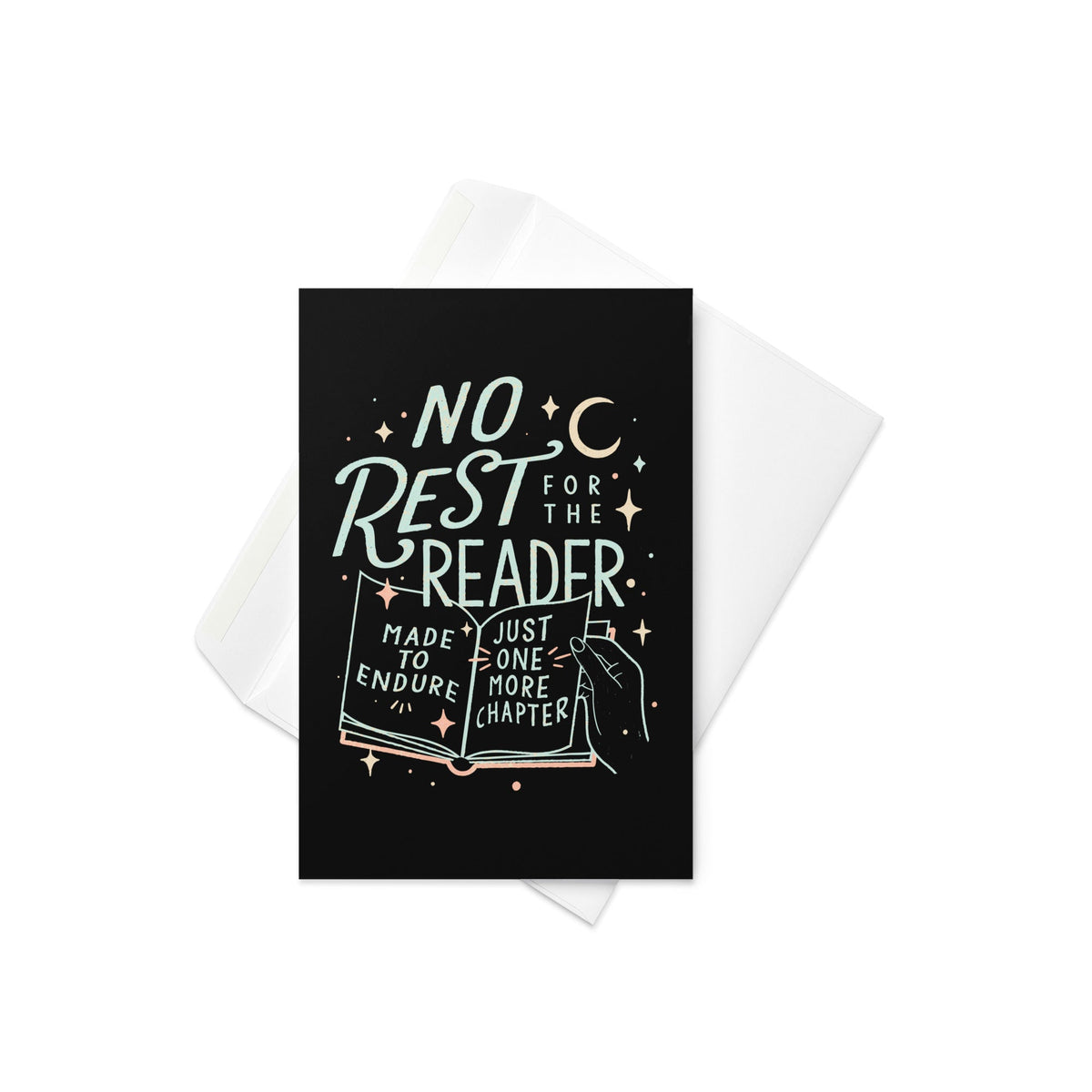 No Rest For The Reader Greeting Card