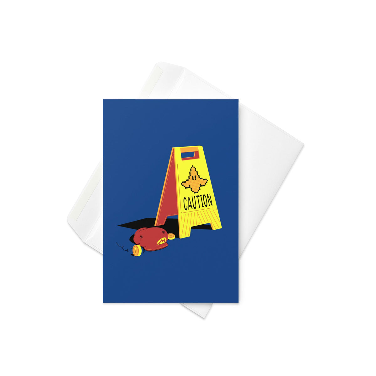 Caution Banana Greeting Card