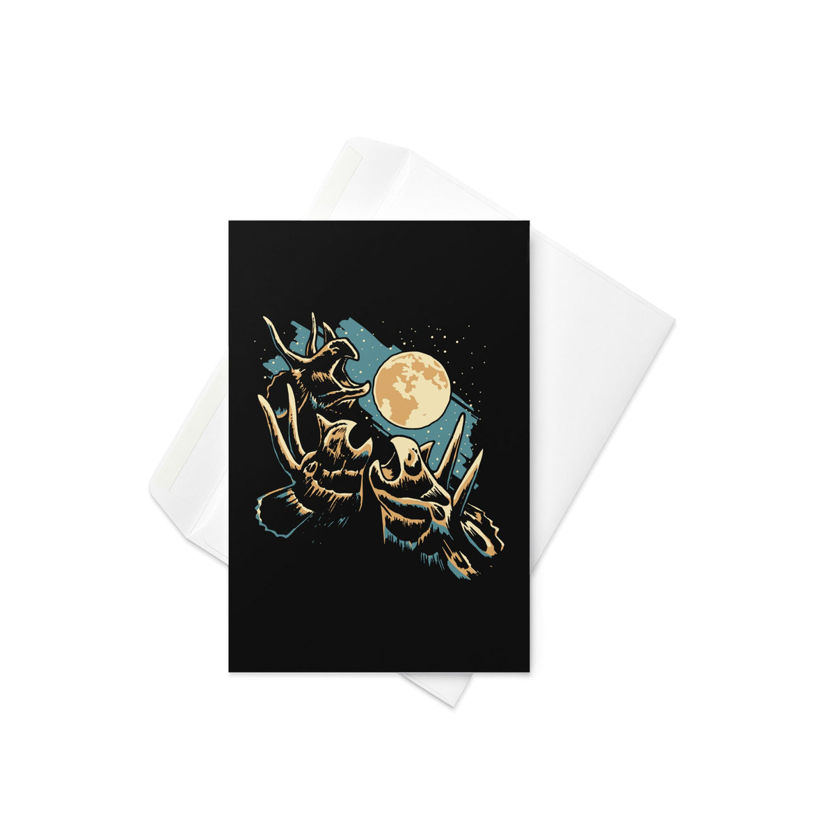 3 Tri Moon Greeting Card