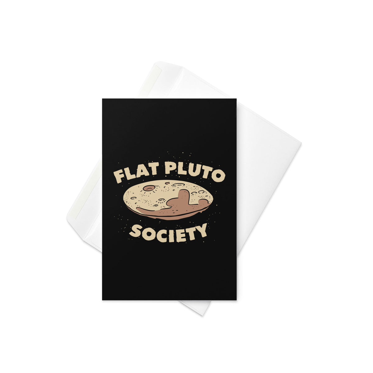 Flat Pluto Society Greeting Card