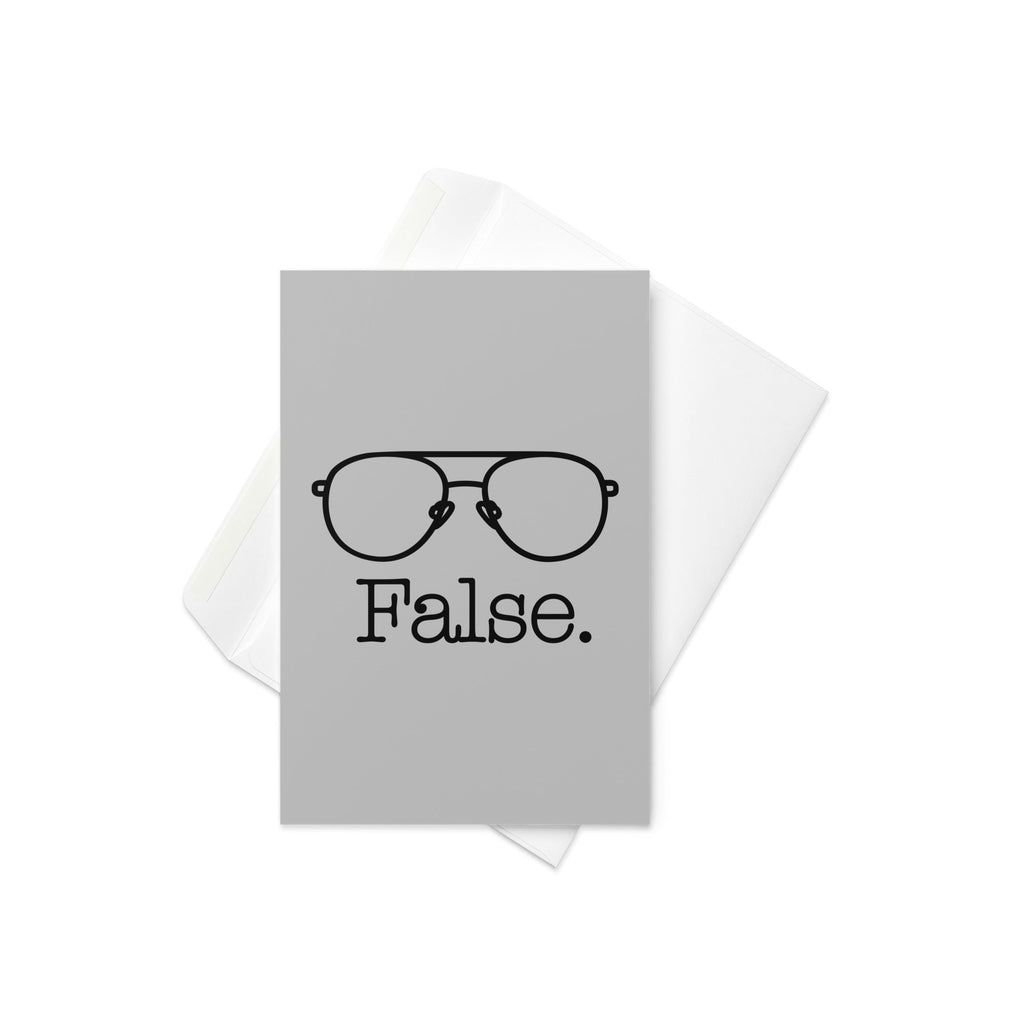 False Glasses Greeting Card