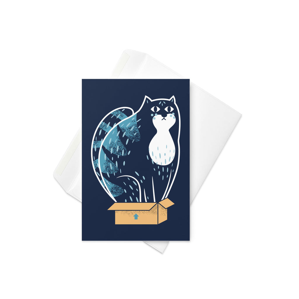 Cat In A Box Greeting Card