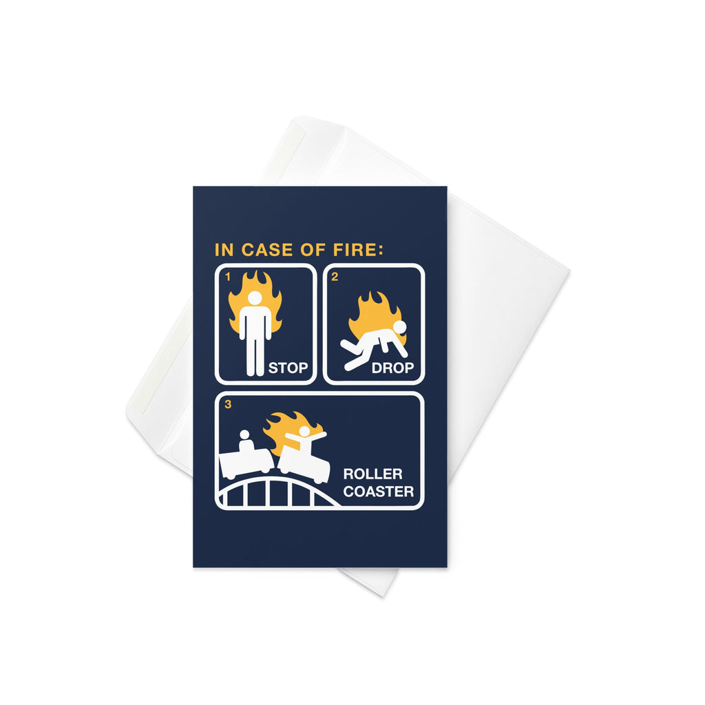 Stop Drop Roller Coaster Greeting Card