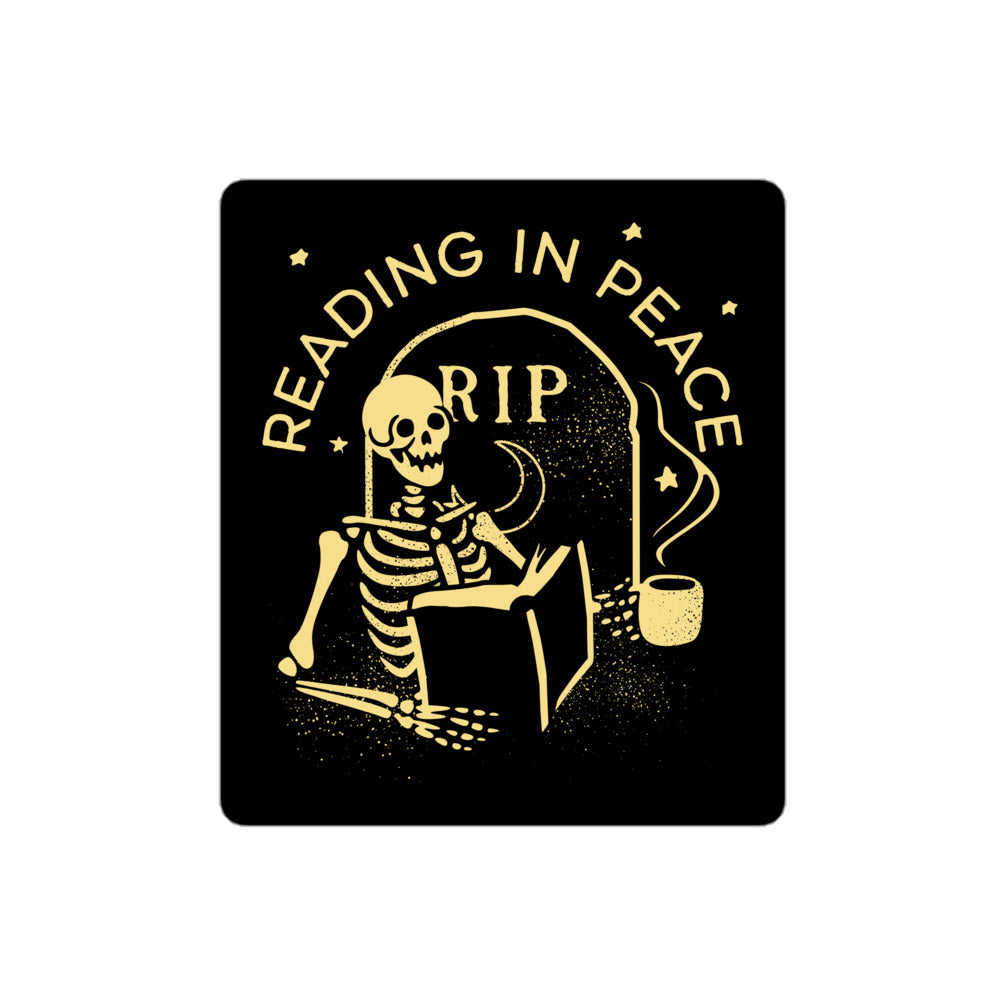 Reading In Peace Sticker