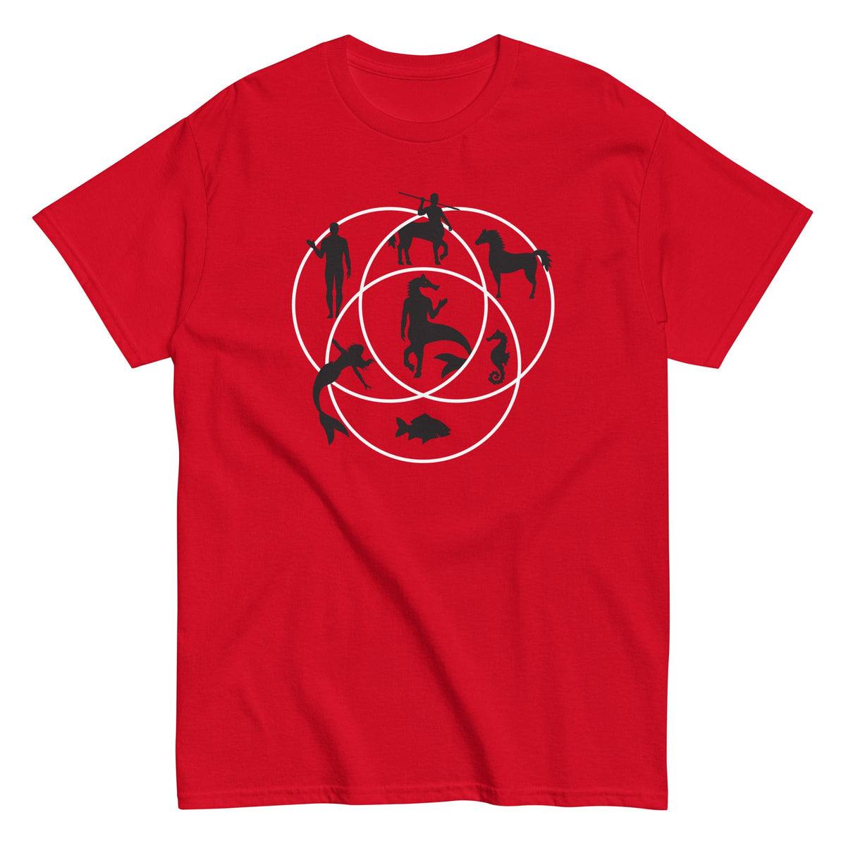 Human Horse Fish Venn Diagram Men's Classic Tee