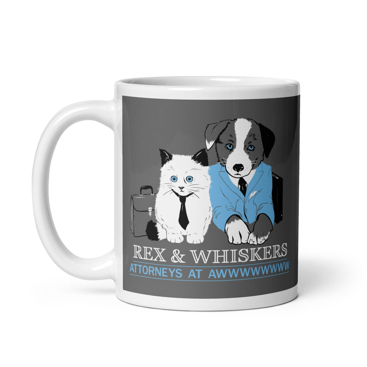 Rex and Whiskers Attorneys Mug
