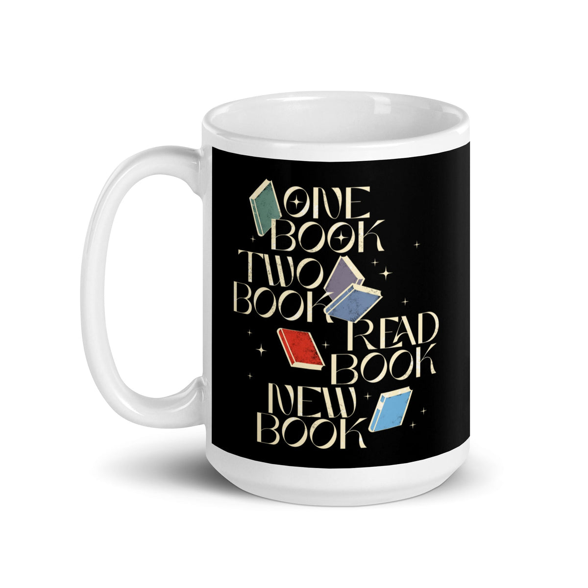 One Book Two Book Read Book New Book Mug
