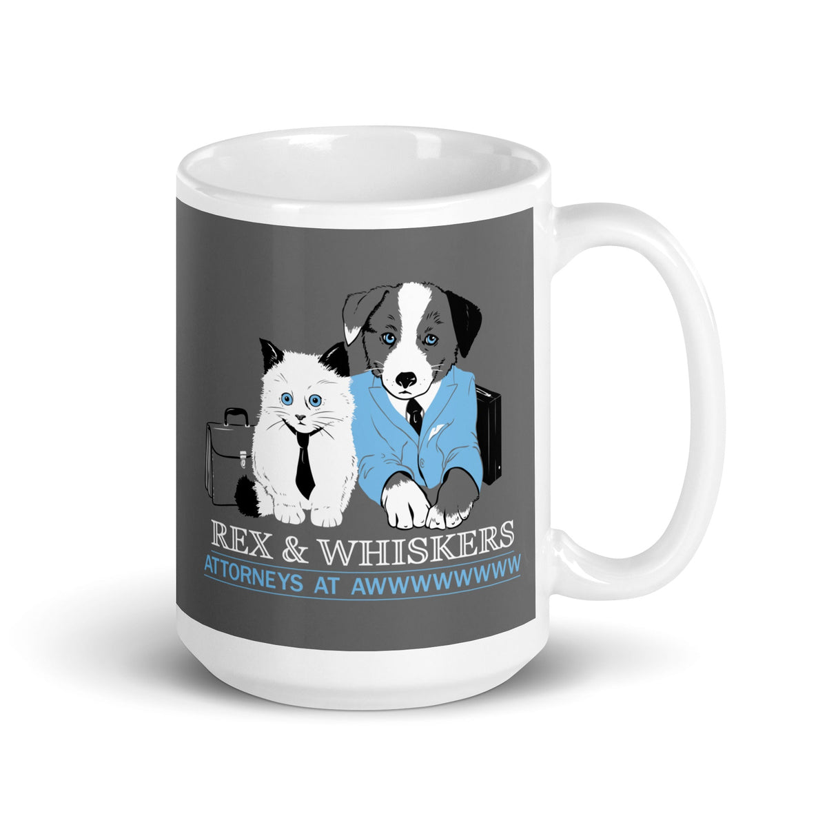Rex and Whiskers Attorneys Mug