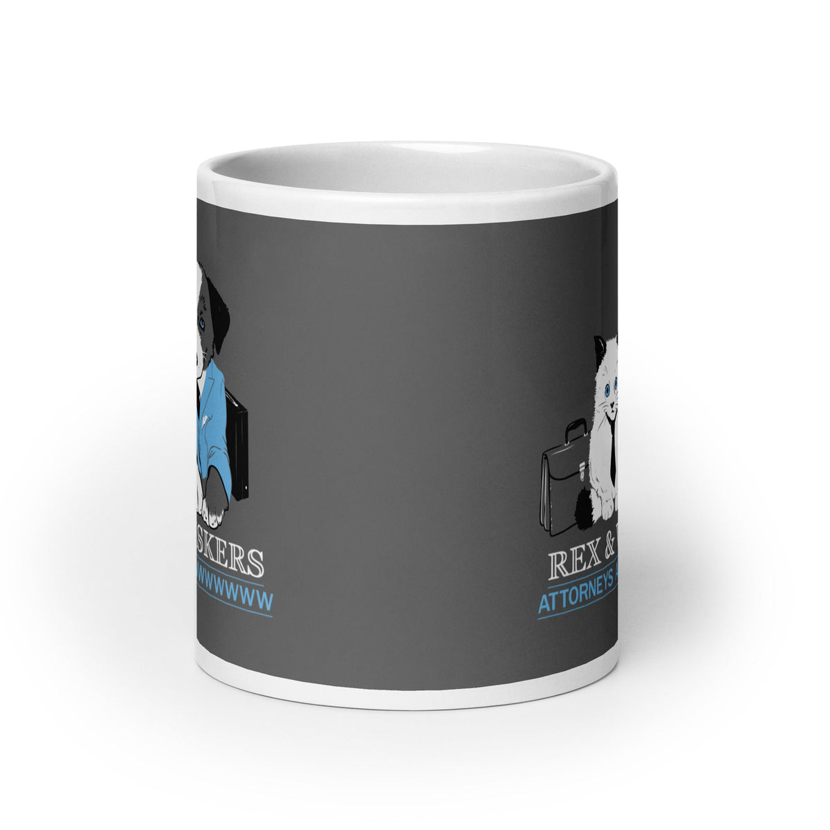 Rex and Whiskers Attorneys Mug
