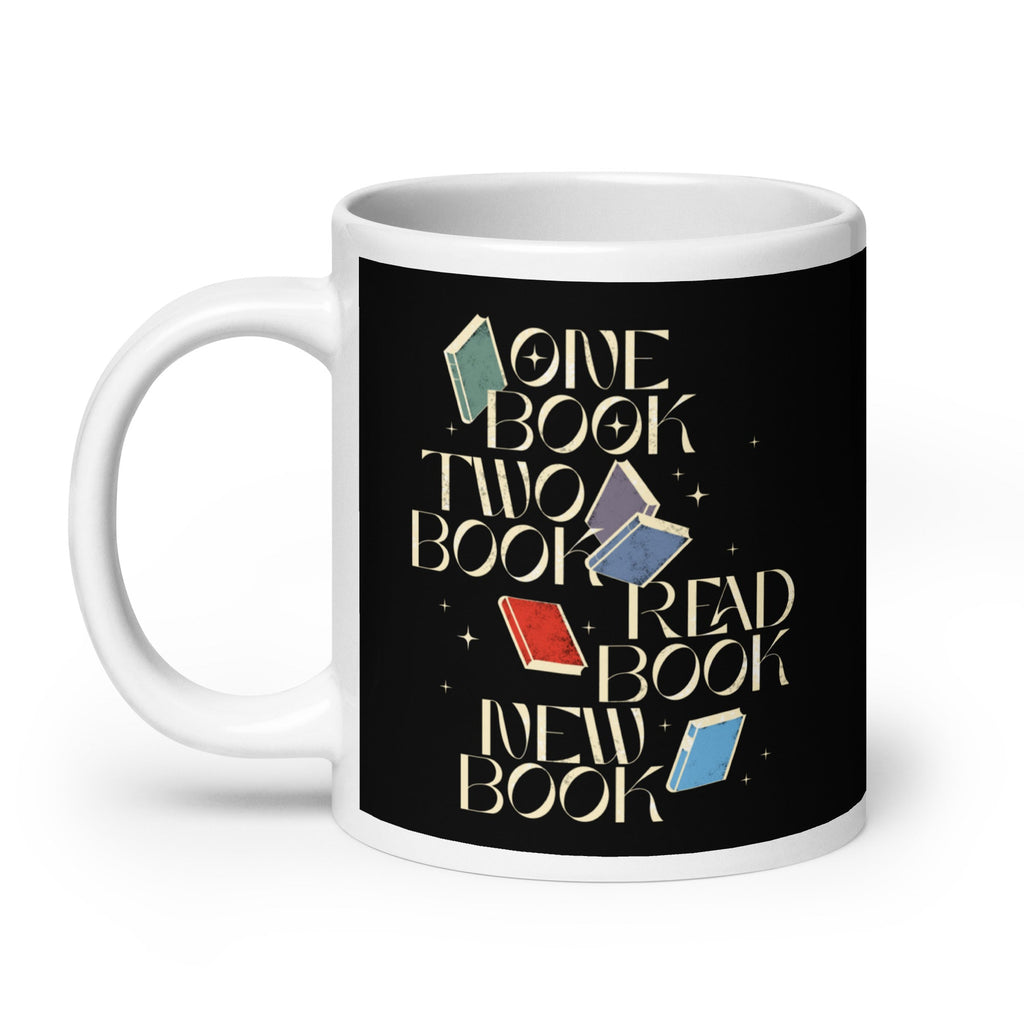 One Book Two Book Read Book New Book Mug