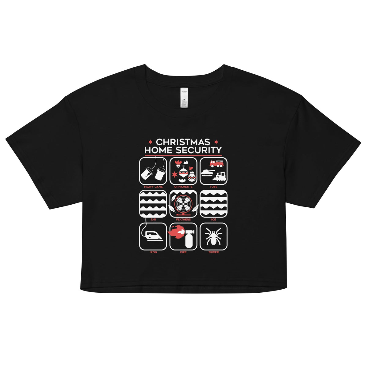 Christmas Home Security Women's Crop Tee