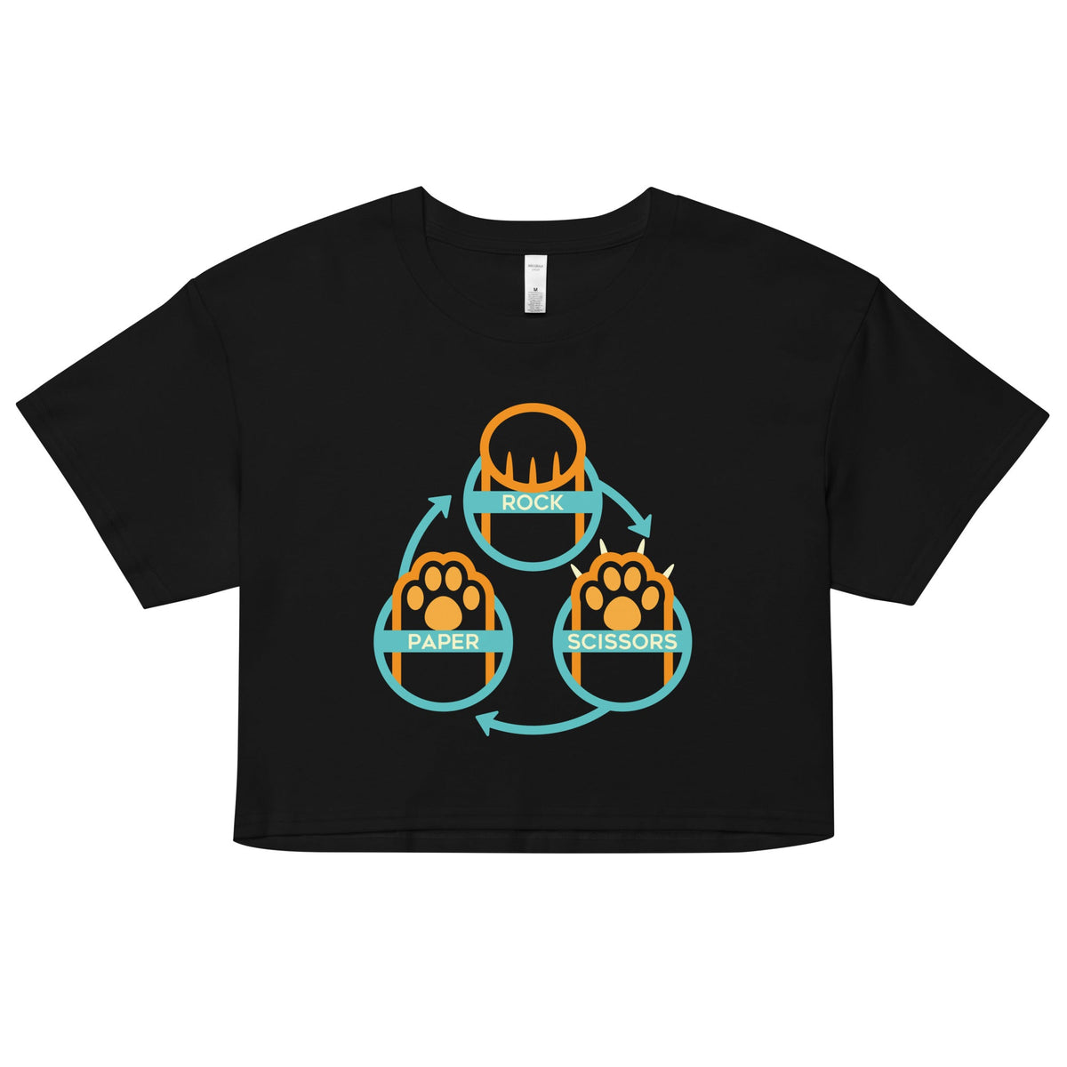 Rock Paper Scissors Paws Women's Crop Tee