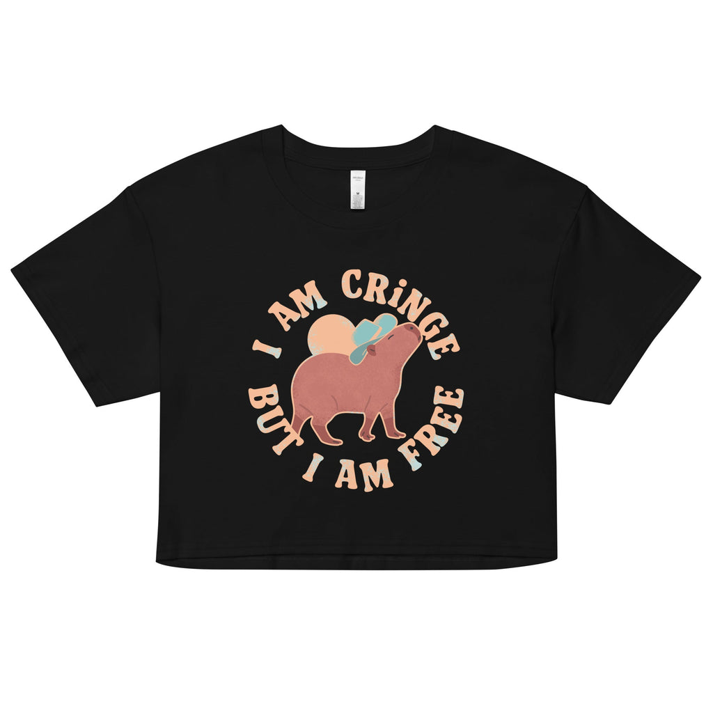 I Am Cringe But I Am Free Women's Crop Tee