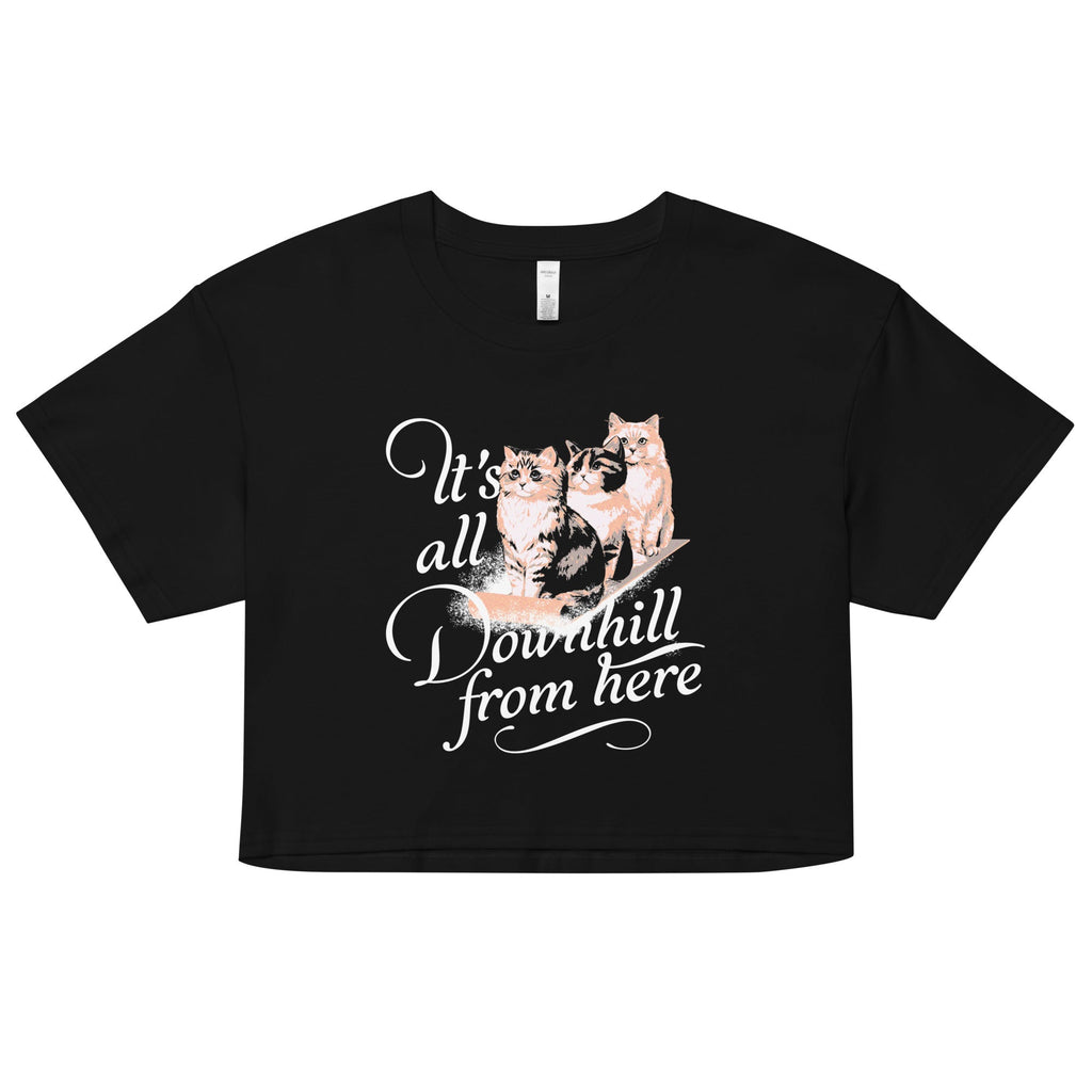 It's All Downhill From Here Women's Crop Tee