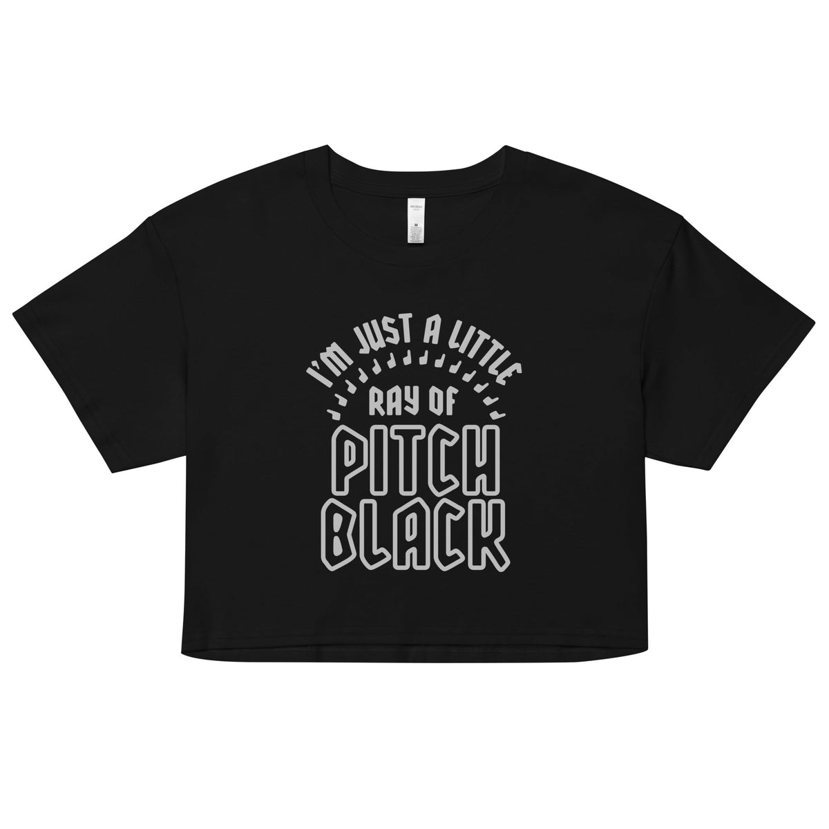 Ray Of Pitch Black Women's Crop Tee