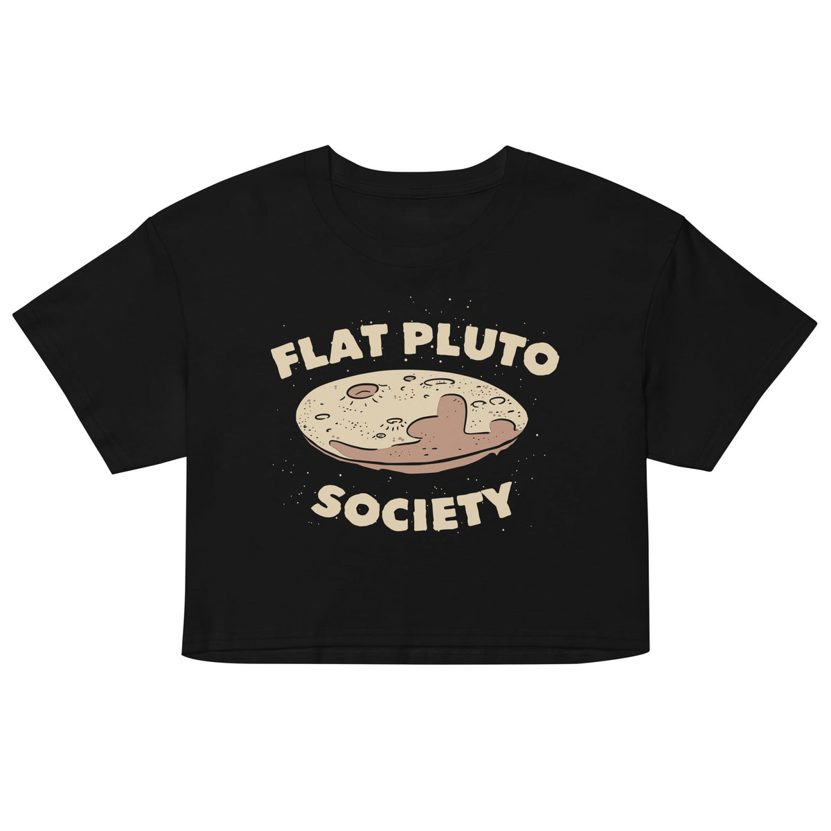 Flat Pluto Society Women's Crop Tee