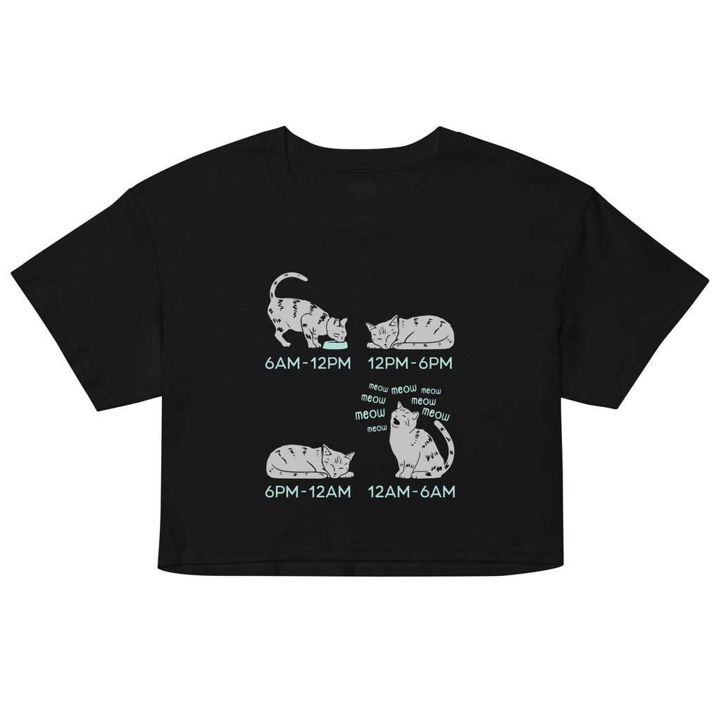 Cat Day Schedule Women's Crop Tee