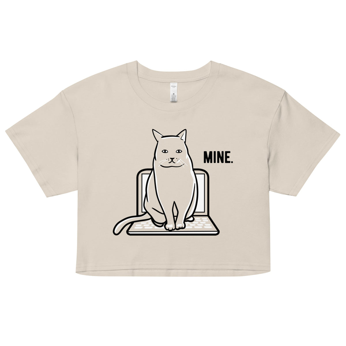 Mine Computer Cat Women's Crop Tee