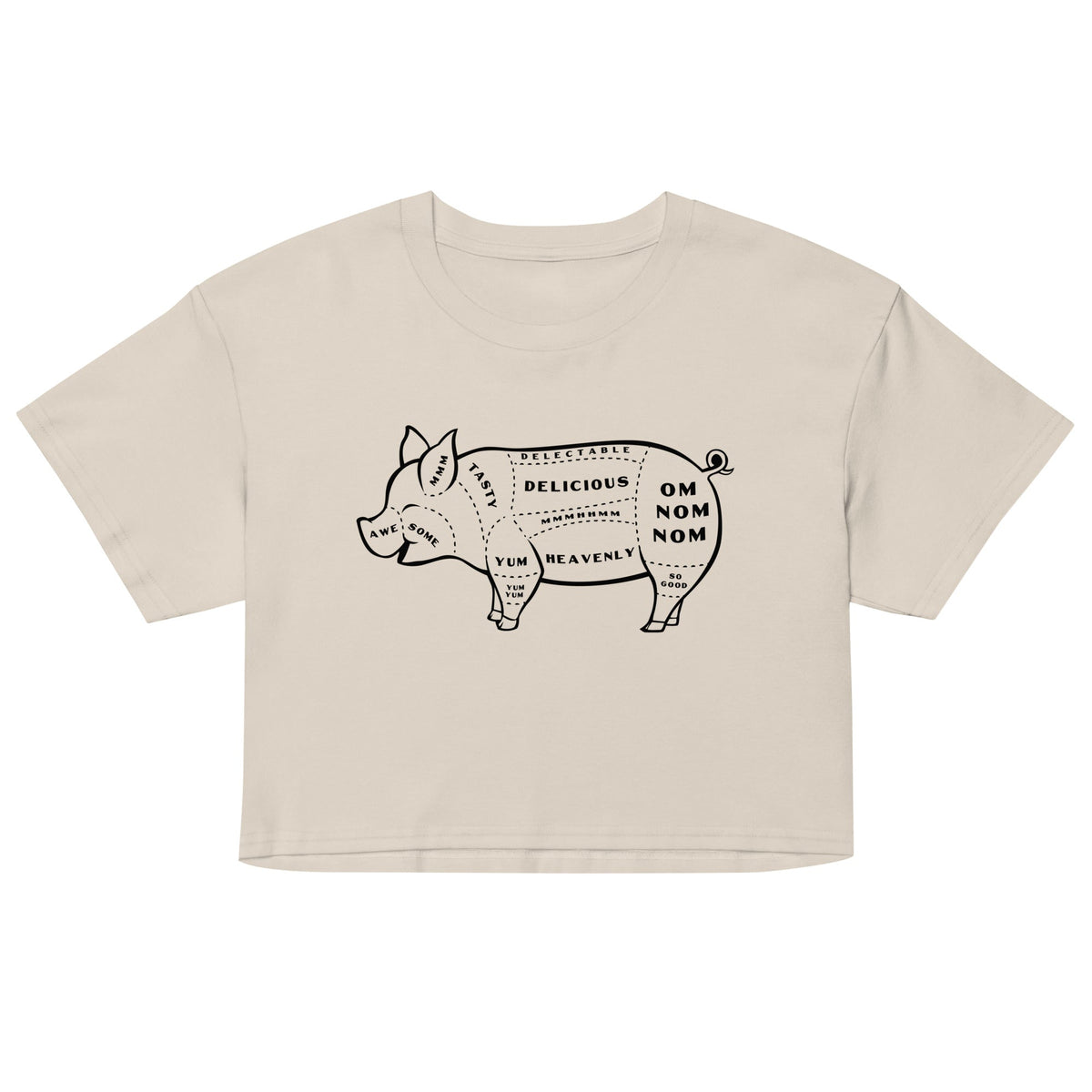 Tasty Pig Cuts Women's Crop Tee