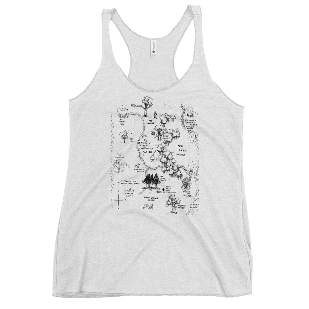 100 Acre Map Women's Racerback Tank