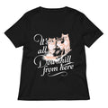 It's All Downhill From Here Women's V-Neck Tee