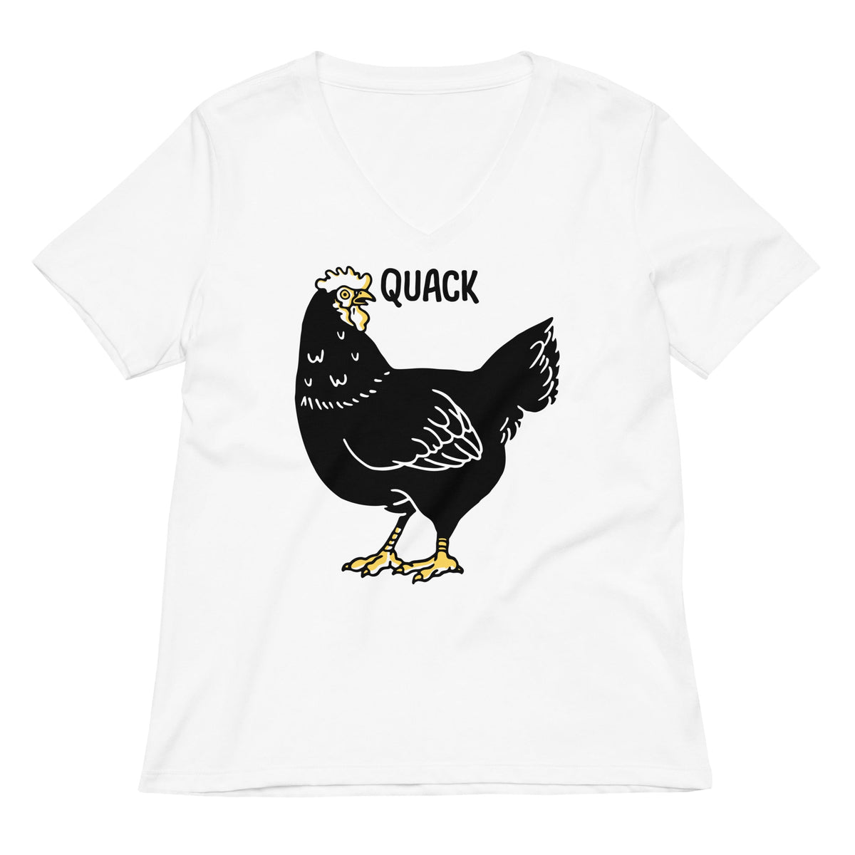 Quack Bird Women's V-Neck Tee