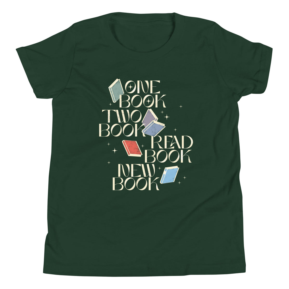 One Book Two Book Read Book New Book Kid's Youth Tee