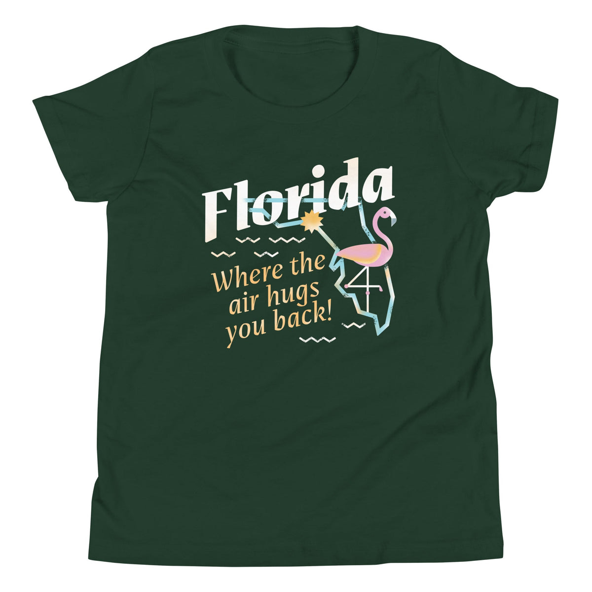 Florida Where The Air Hugs You Back Kid's Youth Tee